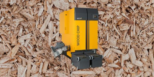 Industrial wood chip biomass boiler installation in Cumbria